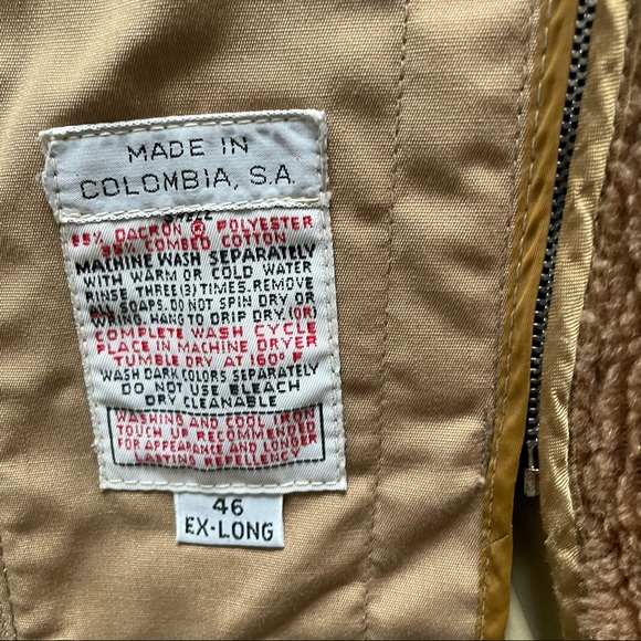 Vintage London Fog Tan Barn Coat Jacket Size XL - Picture 9 of 9